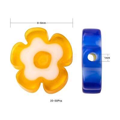 8 Colors Handmade Millefiori Glass Bead Strands LAMP-LS0001-13-1
