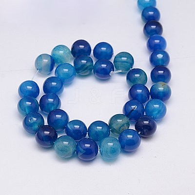 Natural Agate Beads Strands G-G583-10mm-05-1