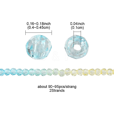 Transparent Glass Beads Strands GLAA-YW0001-59A-1