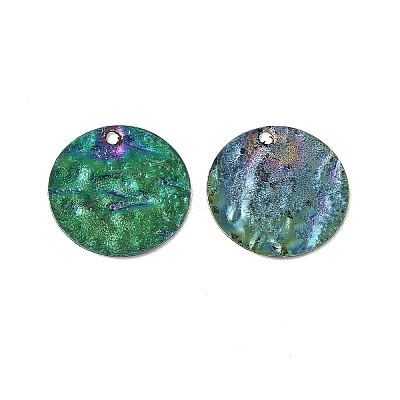 Texture Brass Charms KK-D355-09RC-1