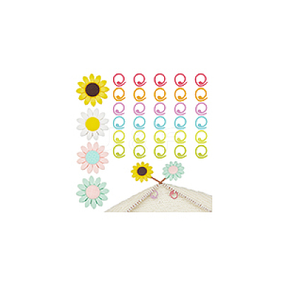 Sunflower Silicone Knitting Needle Point Protectors DIY-NB0010-91-1