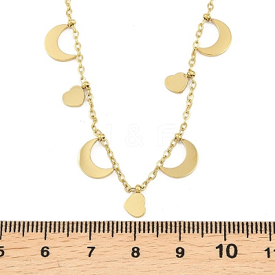 304 Stainless Steel Bib Necklaces for Women NJEW-A065-01A-G-1