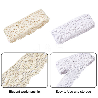 2 Rolls 2 Style Cotton Hollow Ribben WCOR-MP0001-01-1