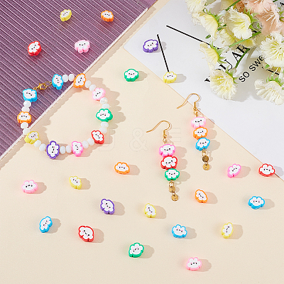240Pcs 8 Colors Handmade Polymer Clay Beads CLAY-CA0001-24-1