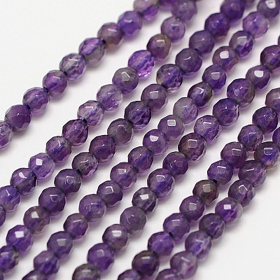Grade A Natural Amethyst Bead Strands G-A129-3mm-E03-1