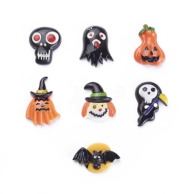Halloween Theme Resin Cabochons CRES-X0010-07-1