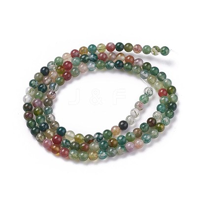 Natural Indian Agate Bead Strands G-A130-3mm-K12-1