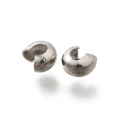 304 Stainless Steel Crimp Beads Covers X-STAS-P239-34P-03-1