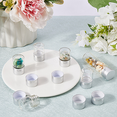40Pcs Clear Glass Bottles Bead Containers CON-SC0001-15A-01-1
