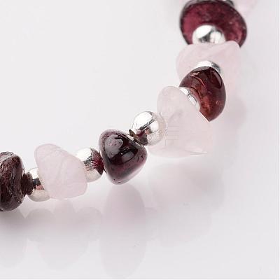 Gemstone Stretch Bracelets BJEW-JB02414-02-1