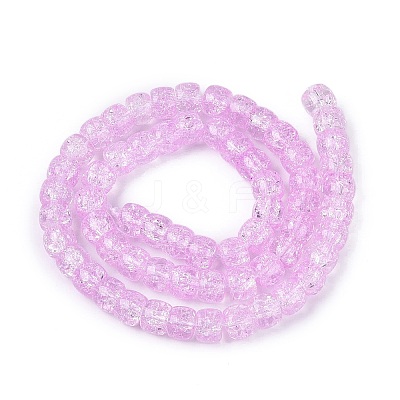 Crackle Transparent Glass Beads Strands GLAA-N069-03A-08-1