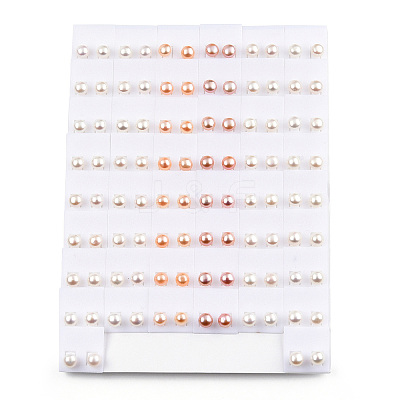 Natural Pearl Stud Earrings PEAR-N020-08B-1