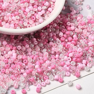 Opaque & Transparent Inside Colours Glass Seed Beads SEED-F004-01A-1