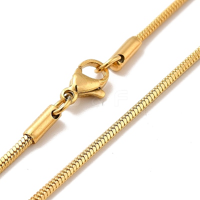 Ion Plating(IP) 304 Stainless Steel Square Snake Chain Necklaces STAS-A066-07-01G-1