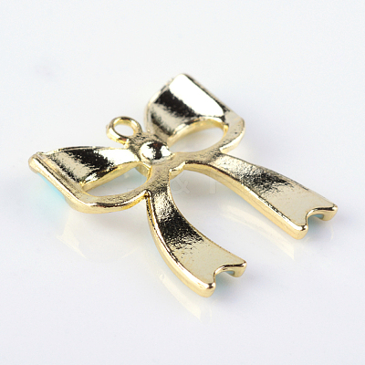 Bowknot Alloy Enamel Pendants ENAM-Q033-22B-1