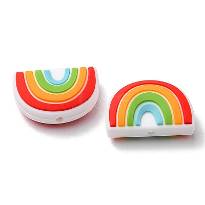 6Pcs Food Grade Eco-Friendly Silicone Focal Beads SIL-YW0001-04F-1