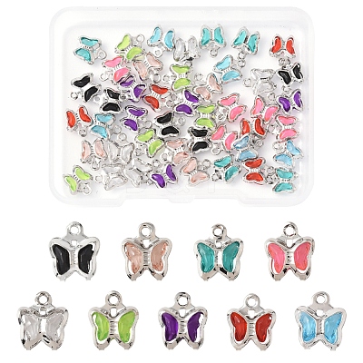 45Pcs 9 Colors Glass Charms KK-FS0001-67-1
