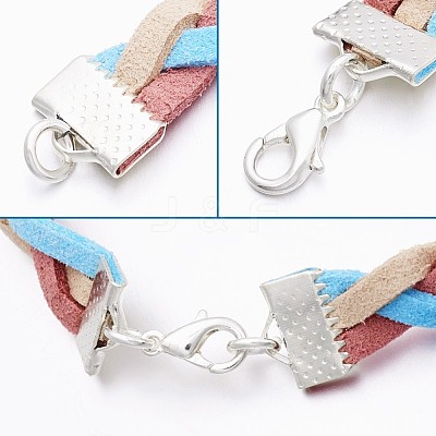 Silver Color Plated Brass Ribbon Crimp Ends J0JMT-S-NF-1