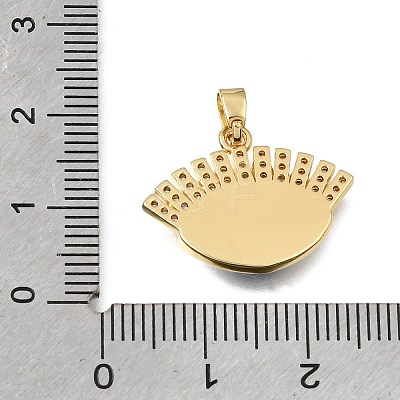 Brass Micro Pave Clear Cubic Zirconia Pendants KK-C263-22I-G-1