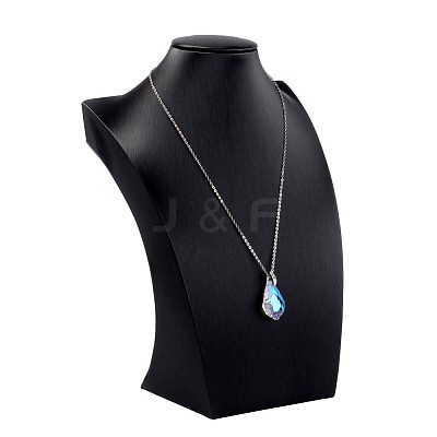 Wood Covered with Leather Necklace Displays X-NDIS-K001-29-1