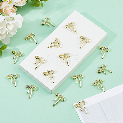 24Pcs Rack Plating Alloy Rhinestone Pendants FIND-DC0007-70-1