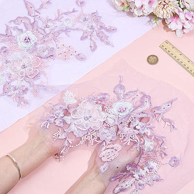 3D Polyester Embroider Thread Iron on/Sew On Patches PATC-WH0023-20A-1
