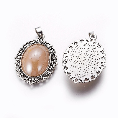 Tibetan Style Alloy Pendants PALLOY-E510-01AS-1