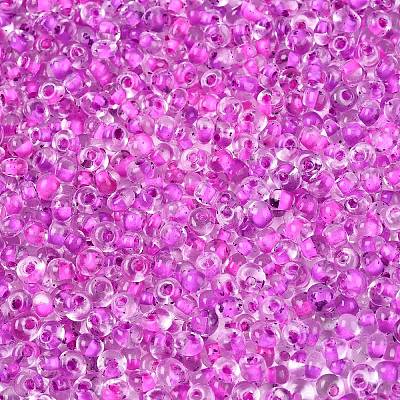 6/0 Inside Colours Transparent Glass Seed Beads X1-SEED-T007-07J-1