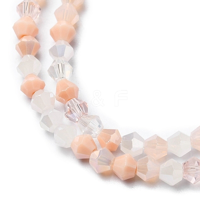 Electroplate Glass Beads Strands X-EGLA-D018-02A-1