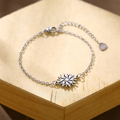 304 Stainless Steel Sun Link Bracelets WG36CC4-01-1