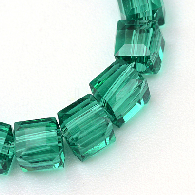 Transparent Glass Bead Strands GLAA-R167-6x6-01D-1