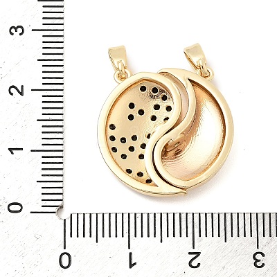 Valentine's Day Brass Micro Pave Cubic Zirconia Split Pendants KK-H251-01B-G-1