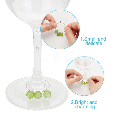 48Pcs 24 Colors Brass Wine Glass Charms AJEW-GO00008-1