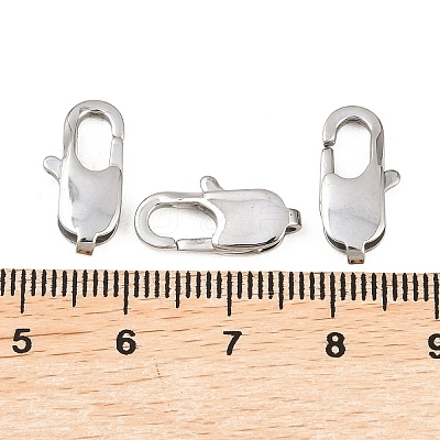 Tarnish Resistant 304 Stainless Steel Lobster Claw Clasps STAS-N078-12C-1