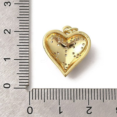 Brass Micro Pave Clear Cubic Zirconia Enamel Pendants KK-M297-18G-1