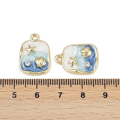 Alloy Rhinestone Pendants PALLOY-P311-02G-1