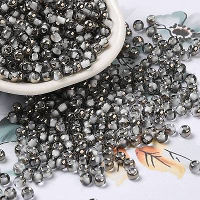 Transparent Inside Colours Glass Seed Beads SEED-H002-A-C218-1