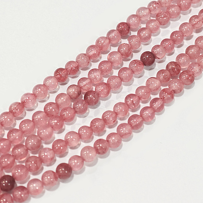 Natural Colorful Green Jade Beads Strands G-G757-02-4mm-1