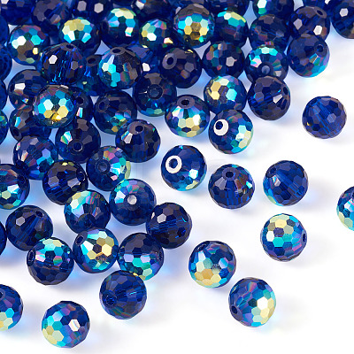 80Pcs AB Color Plated Glass Beads EGLA-TA0013-01B-1