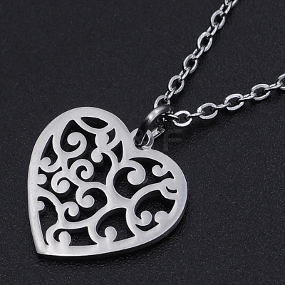 Non-Tarnish 201 Stainless Steel Pendant Necklaces LS-NJEW-S105-JN564-40-1-1