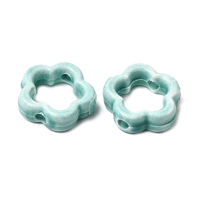 Flower Hollow Glazed Porcelain Bead Frame PORC-A034-09A-1