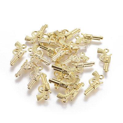 Zinc Alloy Gun Necklace Pendant X-EA9073Y-G-1