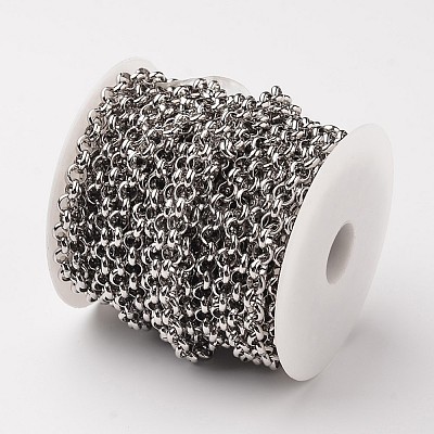 Tarnish Resistant 304 Stainless Steel Rolo Chains CHS-L015-53-1