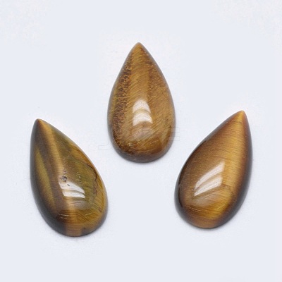 Natural Tiger Eye Cabochons G-P384-M03-1