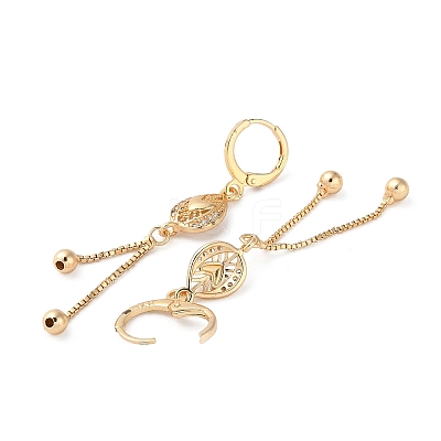 Rhinestone Heart Leverback Earrings EJEW-K256-34KCG-1