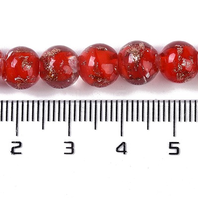 Handmade Gold Sand Lampwork Beads LAMP-Z009-01B-1