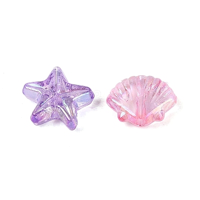 Ocean Theme Transparent Plastic Beads KY-N025-59-1