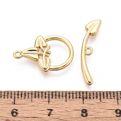 Brass Toggle Clasps KK-T077-02G-1
