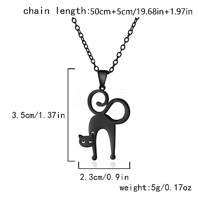 Halloween 304 Stainless Steel Laser Cut Pendant Necklaces FS-WG247A7-13-1