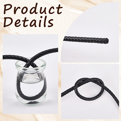 5M Braided Round PU Leather Jewelry Cord OCOR-GF0004-96B-01-1